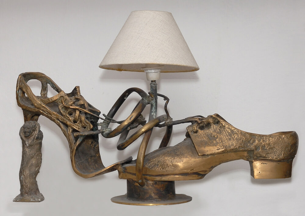 Lampa. Buty, Rzeźba użytkowa w domu, Remigiusz Dulko