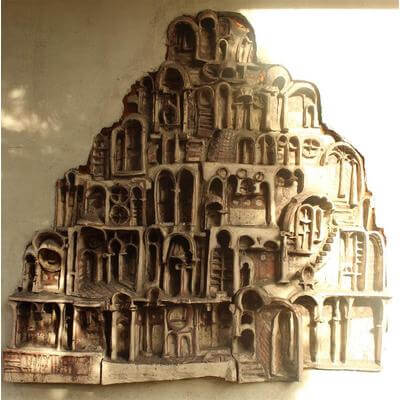 Płaskorzeźba ceramiczna 'Grecja'